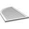 Ekena Millwork Quarter Round Top Left Surface Mount PVC Gable Vent w/ 2"W x 1-1/2"P Brickmould Frame, 24"W x 42"H GVPQL24X4202SN - alternate 5